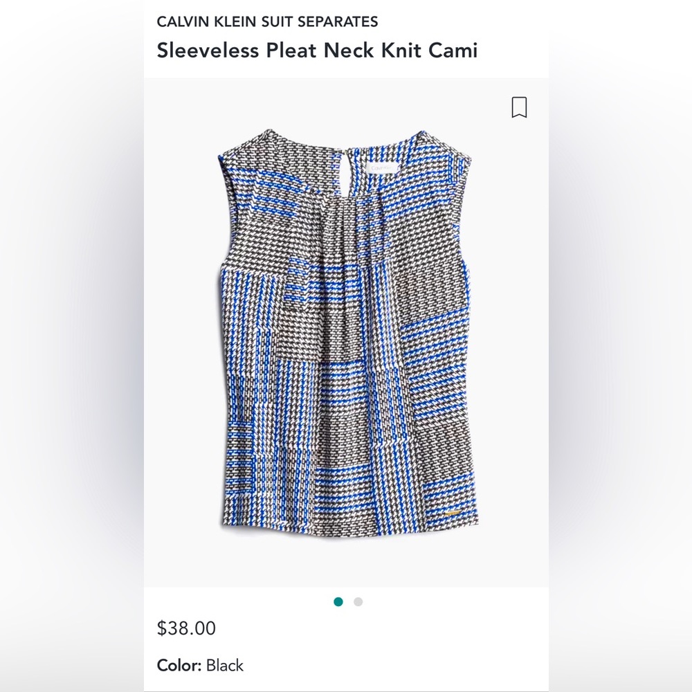 Calvin Klein Suit Separate - Pleat Neck Knot Cami   - XL - worn once